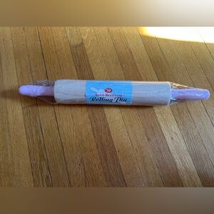 Tala Quick Revolve Beechwood Rolling Pin with Pink Handles, NWT